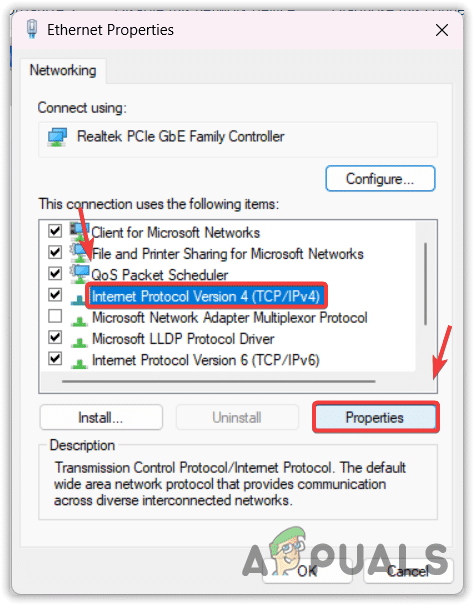 الانتقال إلى خصائص إصدار بروتوكول الإنترنت