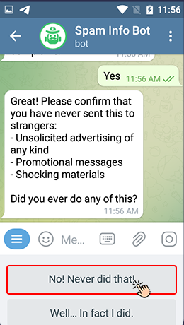 لا لم أفعل ذلك قط