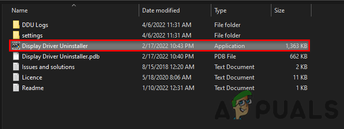 فتح تطبيق DDU للاستخراج