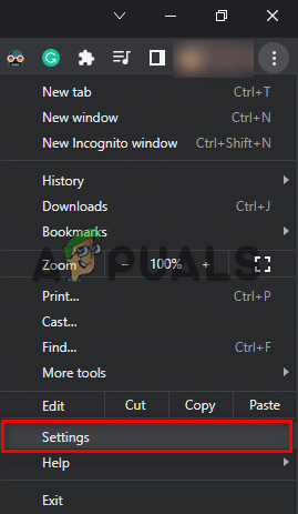 فتح إعدادات المتصفح
