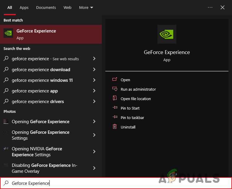 فتح GeForce Experience