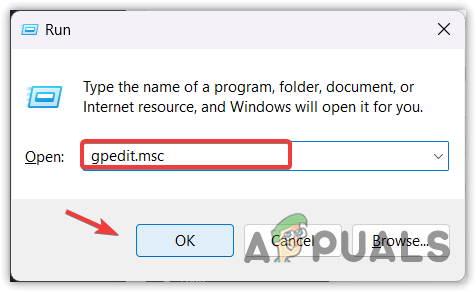 فتح محرر نهج المجموعة باستخدام الأمر في Windows