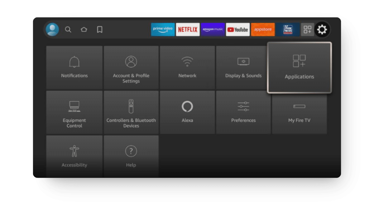 التطبيقات على Fire TV