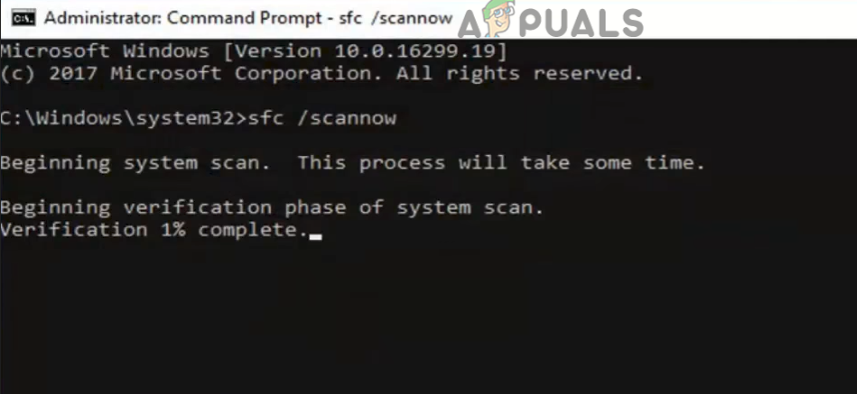 إجراء فحص SFC