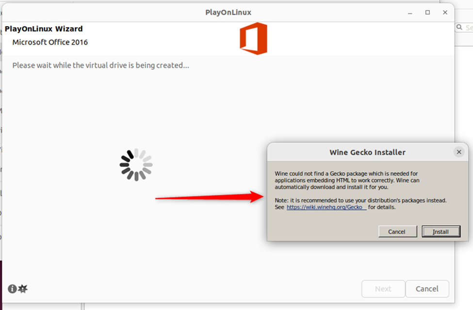تثبيت Wine Gecko