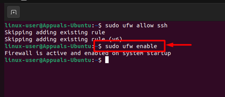 تمكين جدار الحماية