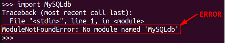 خطأ "ModuleNotFoundError"