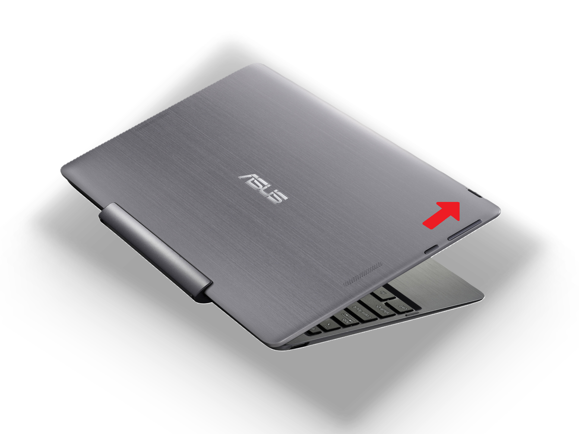زر الطاقة في حاسوب ASUS المحمول