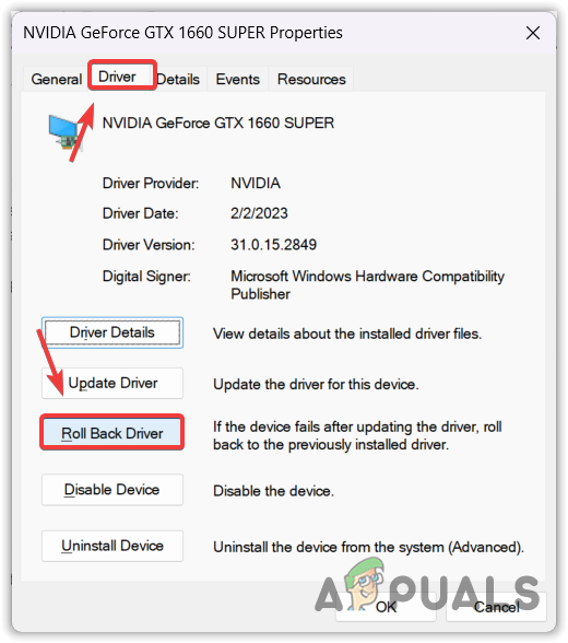 Proceeding to Roll Back GPU driver