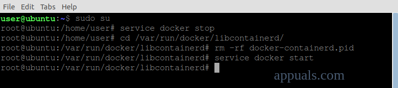 إعادة تشغيل خدمة Docker
