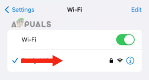 الضغط على أيقونة المعلومات