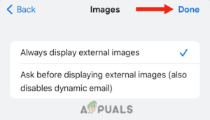 الضغط على تم