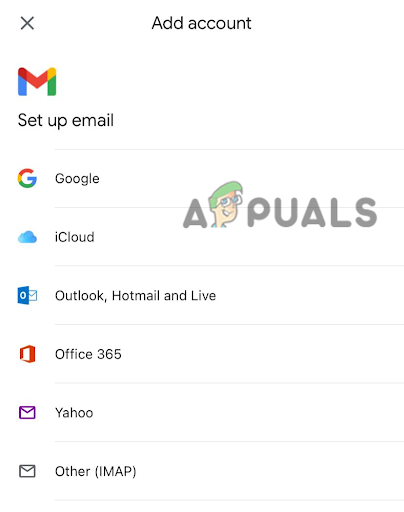 اختر نوع الحساب الذي ترغب في إضافته