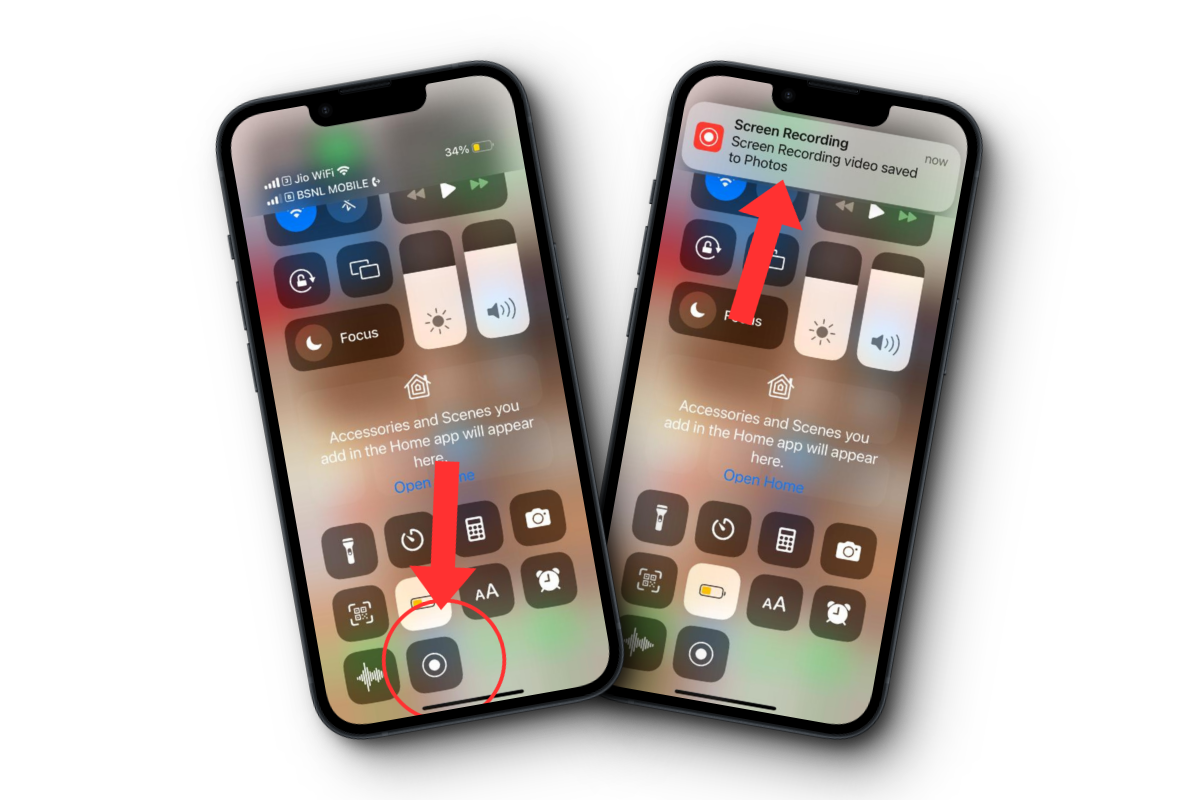 تسجيل الشاشة في iOS