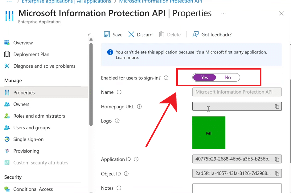 إعداد تمكين المستخدمين من تسجيل الدخول إلى نعم