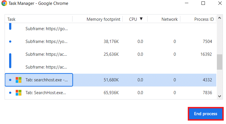 مدير مهام Chrome