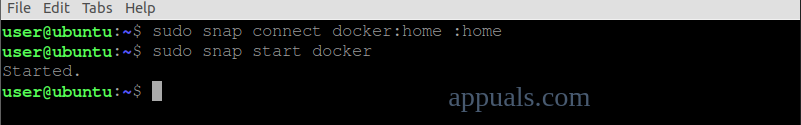 بدء تشغيل Docker