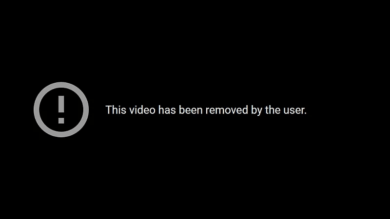 تمت إزالة هذا الفيديو من قبل المستخدم خطأ