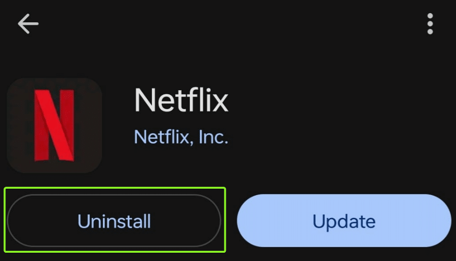 إلغاء تثبيت تطبيق Netflix
