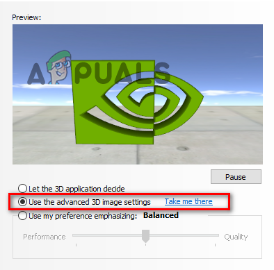 تمكين إعدادات الصور ثلاثية الأبعاد المتقدمة