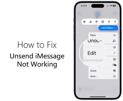 عدم عمل إلغاء إرسال iMessage