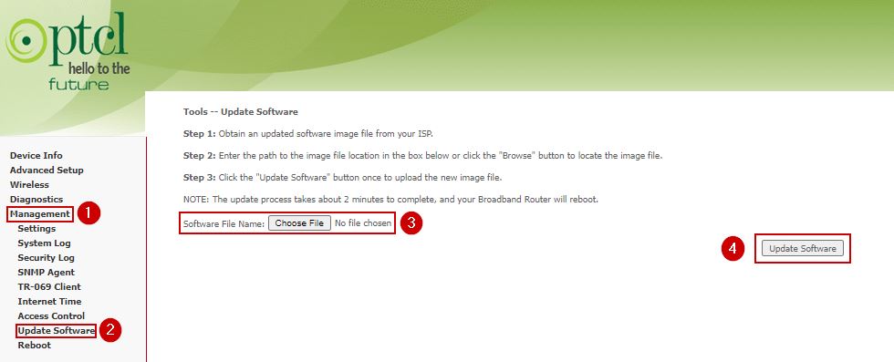 تحديث برنامج جهاز التوجيه
