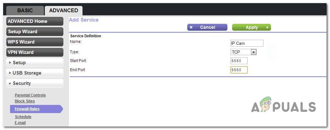إضافة منفذ جديد