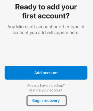 خيار بدء الاسترداد