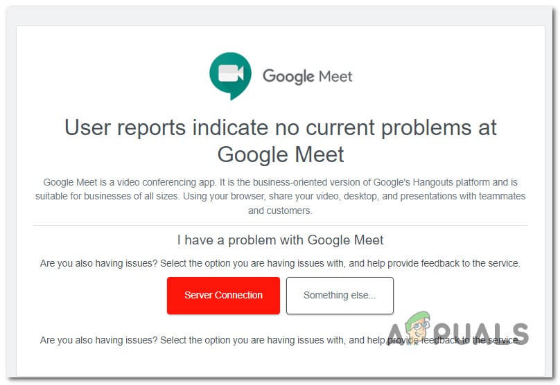 التحقق من وجود مشكلة في الخادم