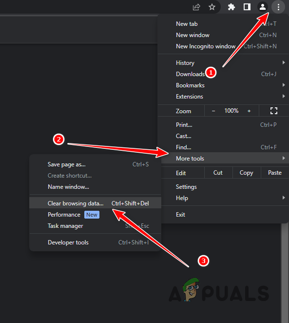 الانتقال إلى مسح بيانات التصفح