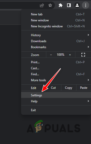 الانتقال إلى إعدادات Chrome