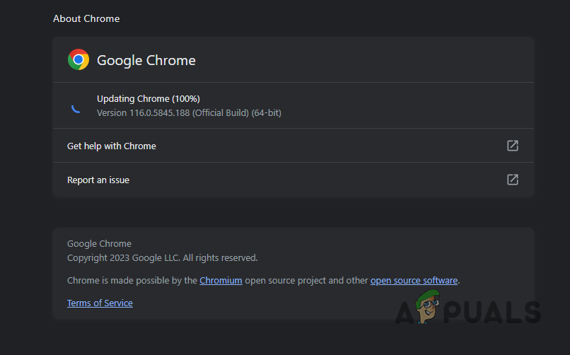 تحديث Chrome