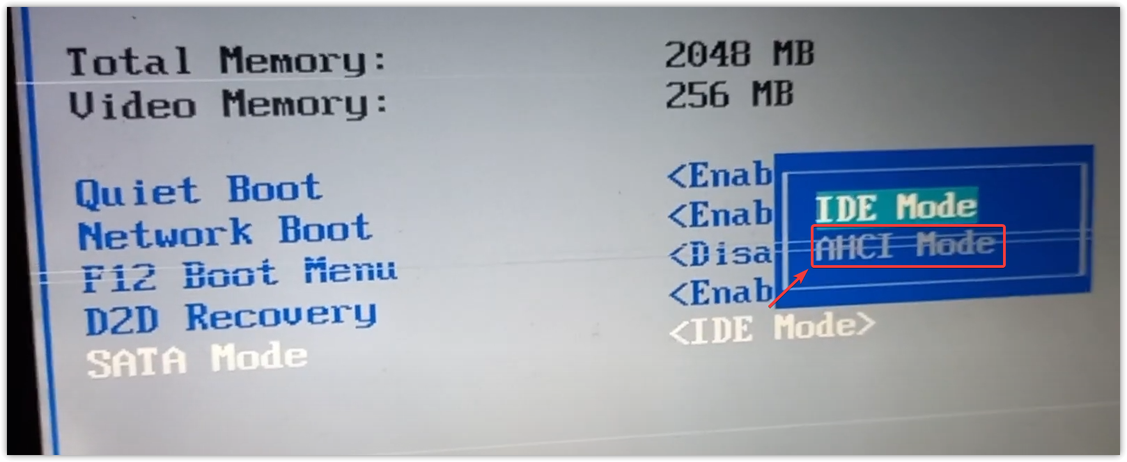 تغيير SATA إلى AHCI
