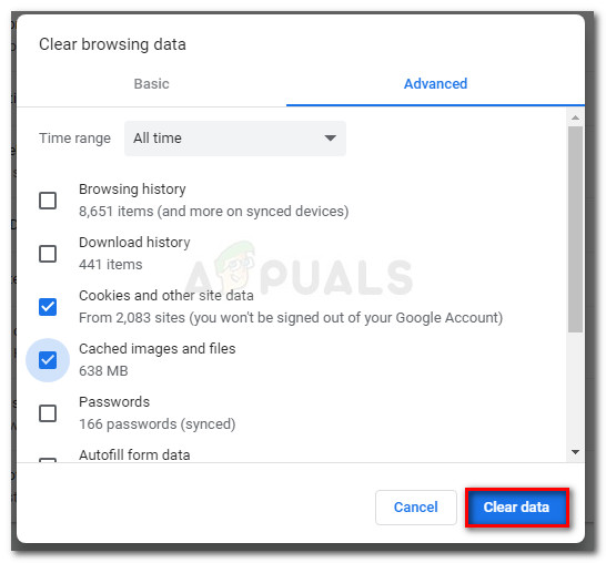 حذف جميع ملفات تعريف الارتباط وملفات البيانات المخزنة مؤقتًا الأخرى