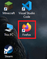 انقر على Firefox