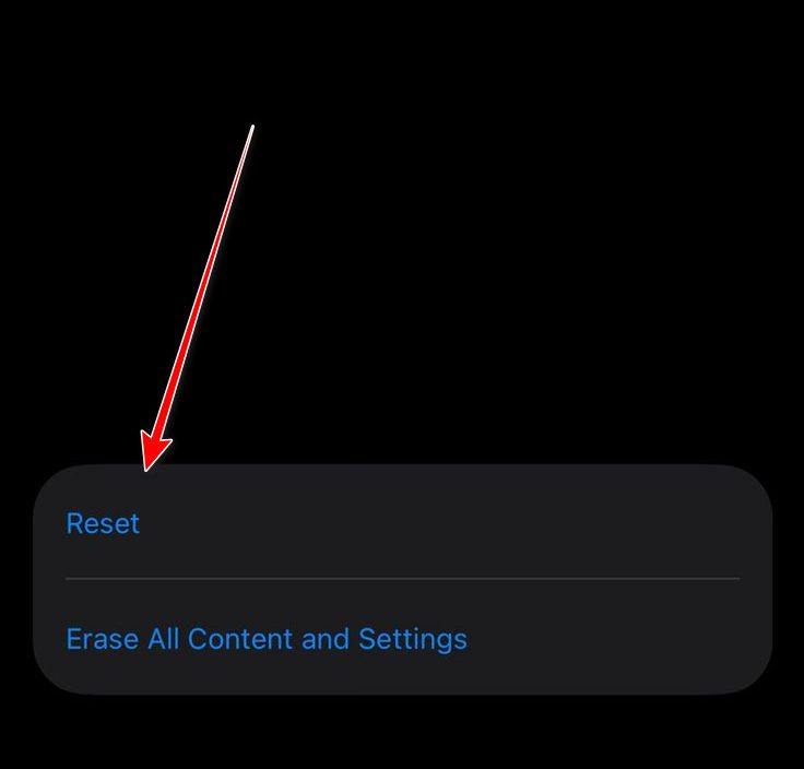 انقر على إعادة تعيين