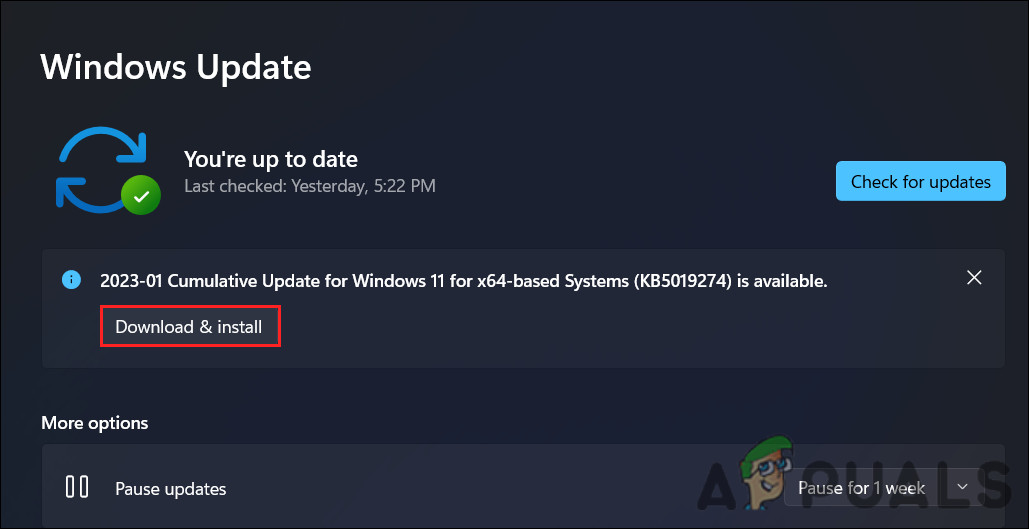 تنزيل وتثبيت التحديثات