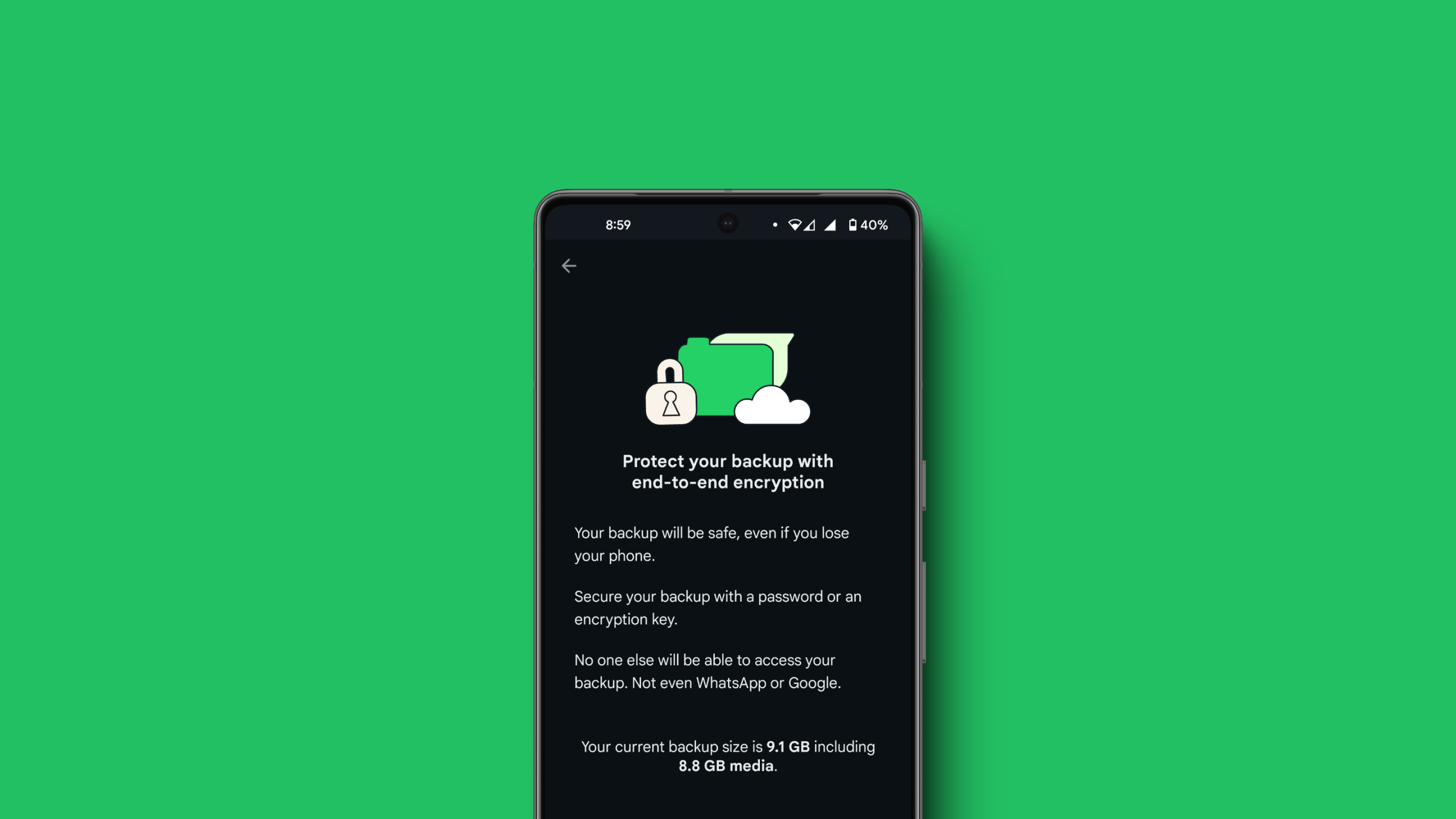 كيفية تفعيل التشفير التام بين الطرفين في WhatsApp على Android