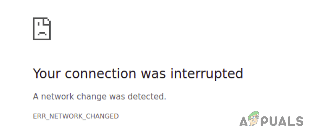 رمز الخطأ ERR_NETWORK_CHANGED