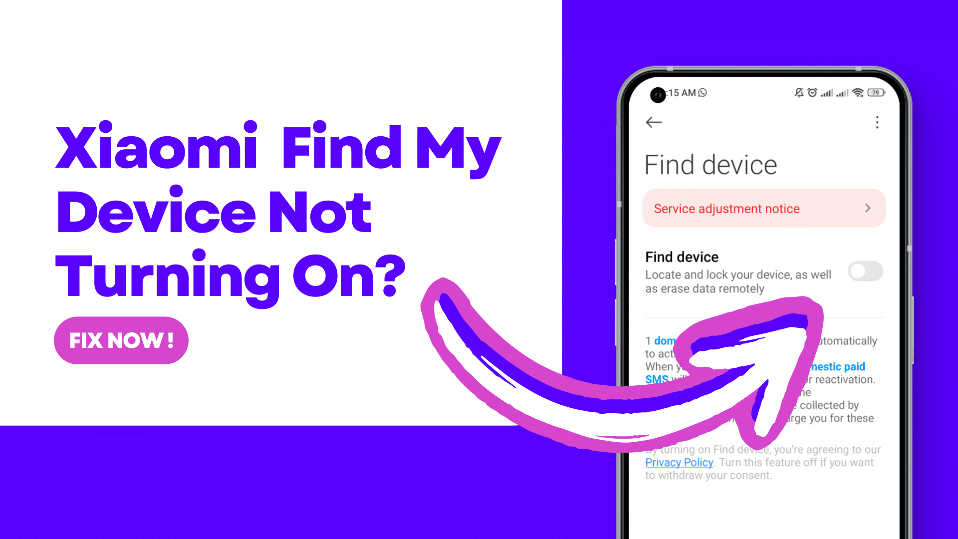إصلاح Xiaomi Find My Device لا يشتغل