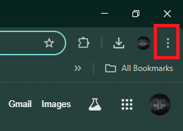 أيقونة قائمة المتصفح