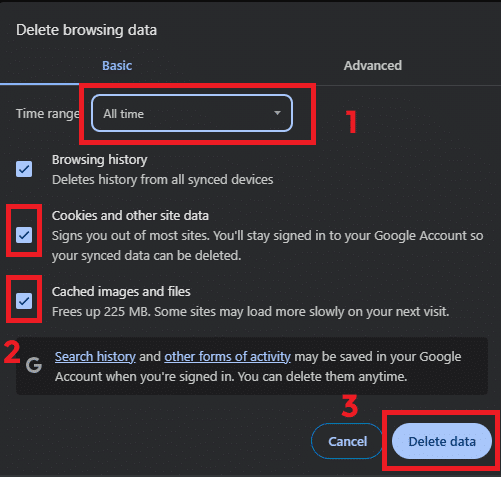 مسح ذاكرة التخزين المؤقت للمتصفح وملفات تعريف الارتباط لحلقة تسجيل الدخول في Outlook Web