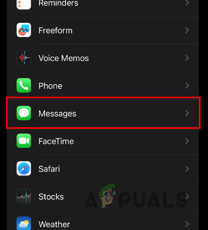 التنقل إلى الرسائل