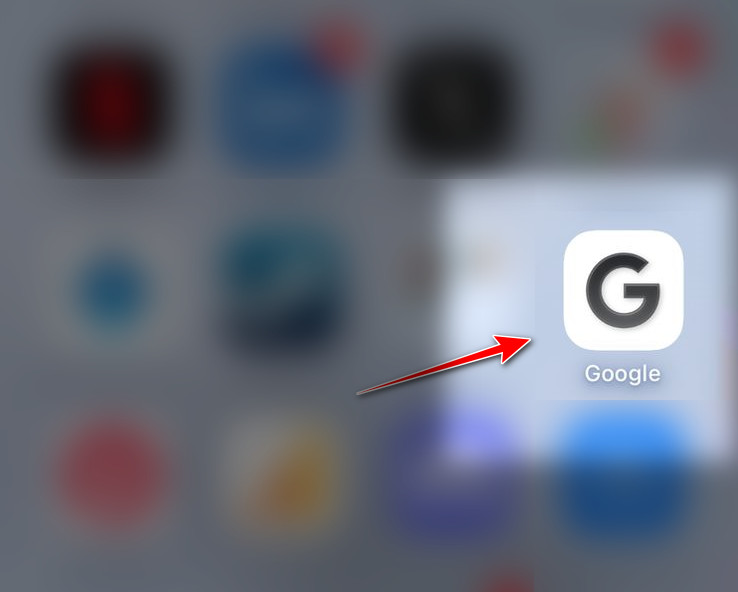 افتح تطبيق Google