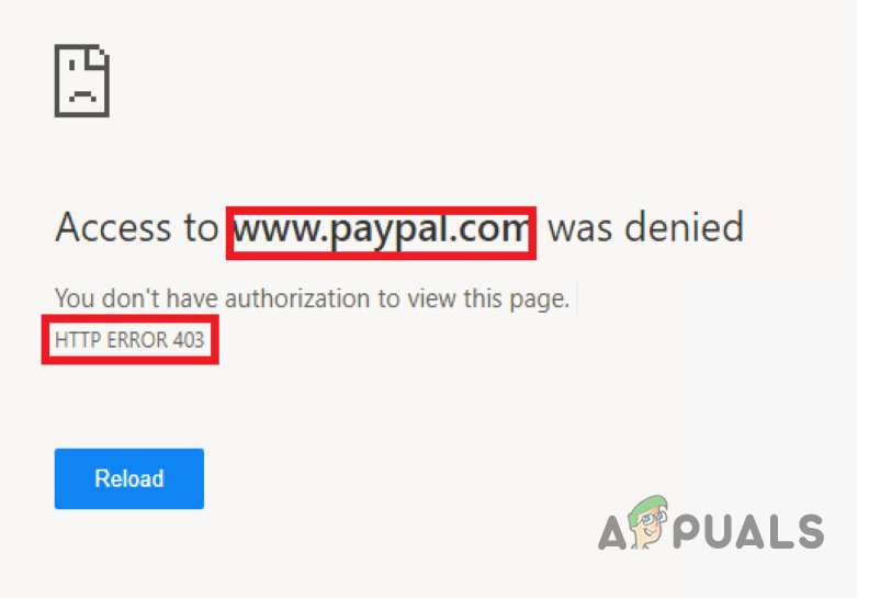 PayPal 403 Forbidden Error Message