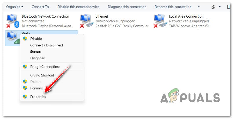 الوصول إلى قائمة الخصائص