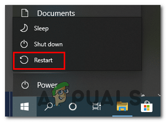 إعادة تشغيل جهاز الكمبيوتر الذي يعمل بنظام Windows