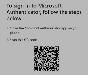 مسح رمز QR في Authenticator