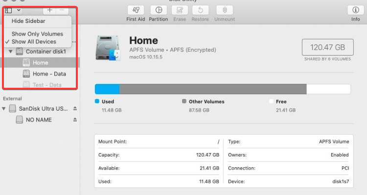 إعادة تثبيت macOS من محرك أقراص USB