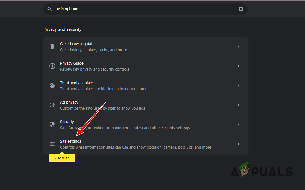التنقل إلى نتائج الميكروفون